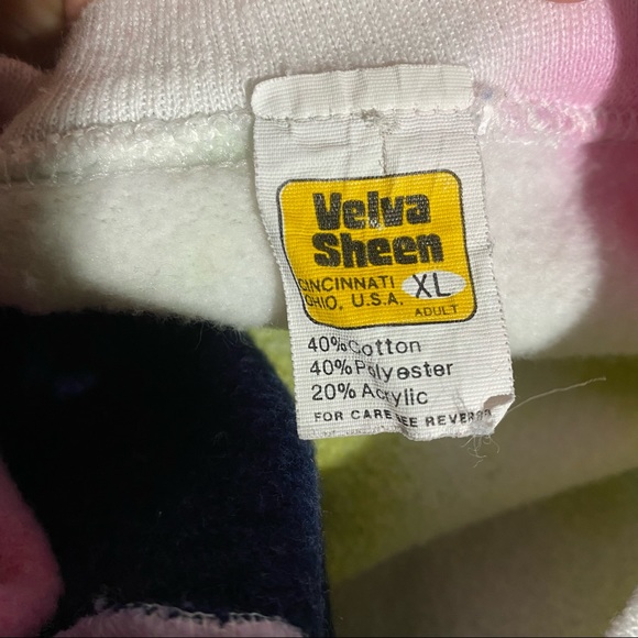 VINTAGE 80s Tie-Dye Munro Crewneck Pullover Sweatshirt Adult XL USA Velva Sheen - Picture 8 of 8